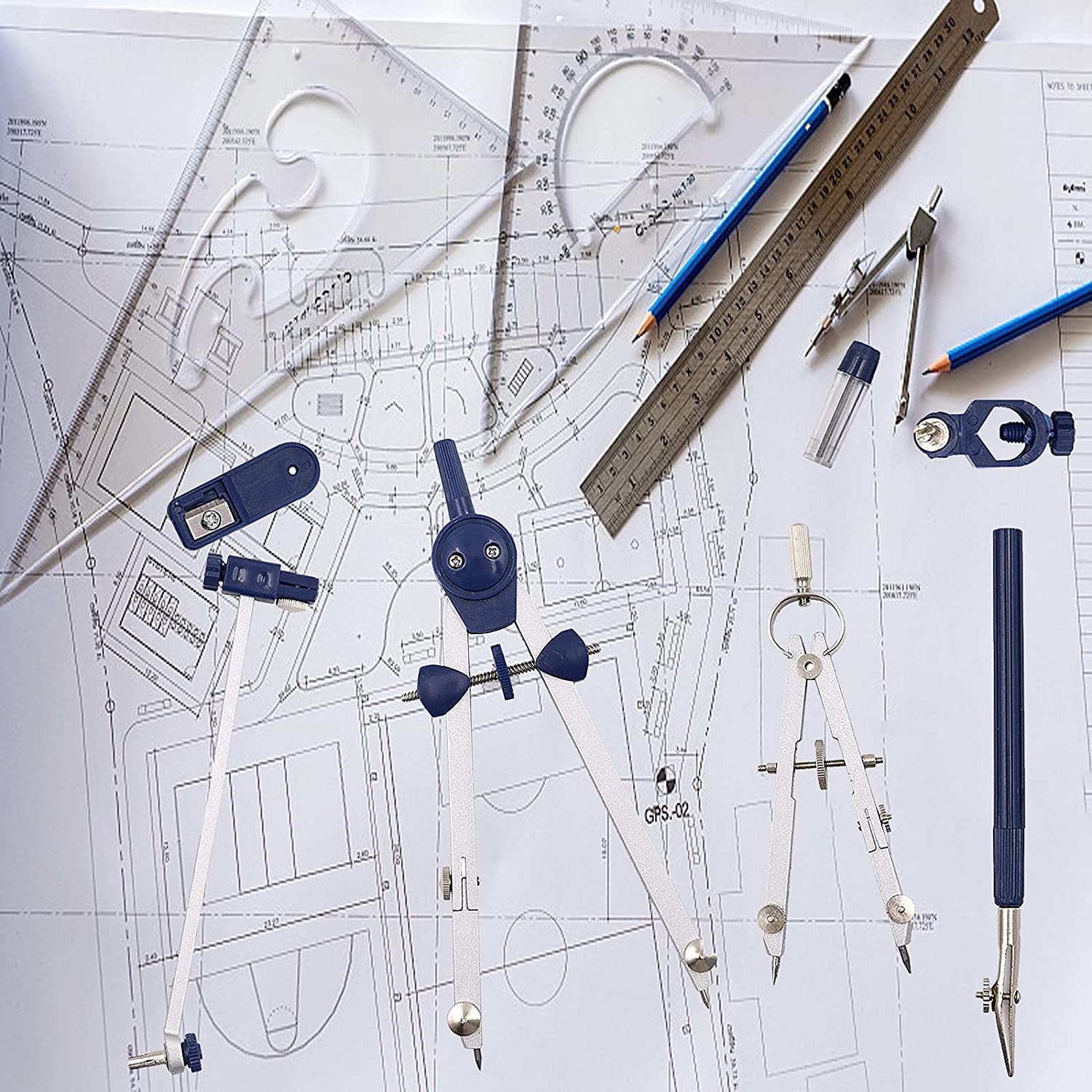 A46M-9Pc Drafting Compass For  - огляд і ціна Math Geometry Set With Compass