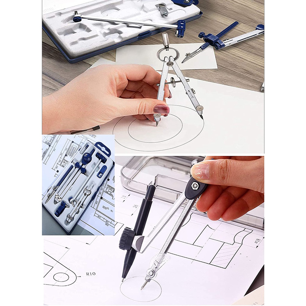 A46M-9Pc Drafting Compass For  - огляд і ціна Math Geometry Set With Compass