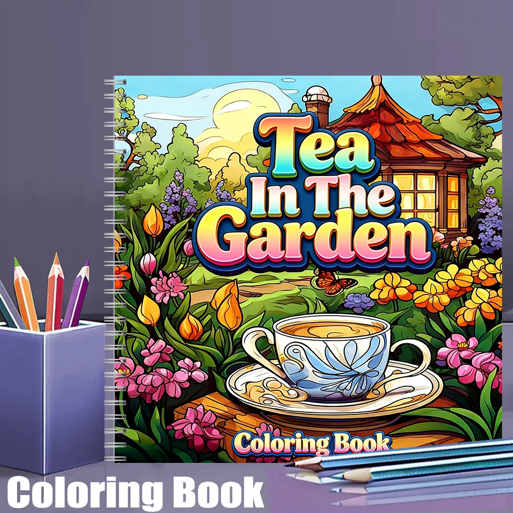 Tea In The Gardens Coloring Bo - огляд і ціна School Supplies